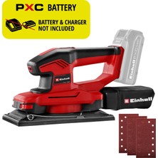 Einhell Akülü Titreşim Zımpara Makinesi TE-OS 18/230 Li Solo 4460720 | PXC | 18 V | 2,5 mm salınım çapı | 22.000 dev/dk | 230 x 115 mm | toz haznesi | 3 adet zımpara kağıdı | akü hariç