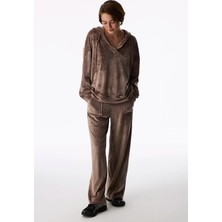 Penti Bej Soft Kadife Cep Detaylı Pantolon