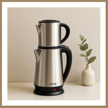 Bezos Elektrikli Çay Makinesi 1.8l Su Isıtıcı + 0.8l Demlik 1800W 22
