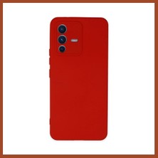 Bezos Vivo V23 5g Kılıf Nano Içi Kadife Silikon - Kırmızı Pro