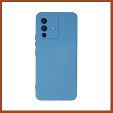 Bezos Vivo V23 5g Kılıf Nano Içi Kadife Silikon - Mavi Pro