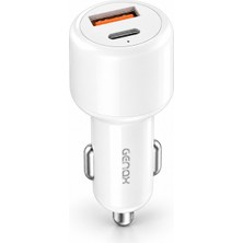 Genax iPhone 11 Pro / 11 Pro Max / 12 Mini / 12 Pro / 15 Pro Uyumlu USB + Pd 67W Hızlı Araç Şarj Cihazı