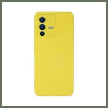 Bezos Vivo V23 5g Kılıf Nano Içi Kadife Silikon - Sarı Bezos1