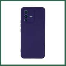 Vintessy Vıntessy Vivo V23 5g Kılıf Nano Içi Kadife Silikon - Mor BZS01