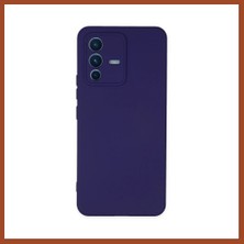 Bezos Vivo V23 5g Kılıf Nano Içi Kadife Silikon - Mor Pro