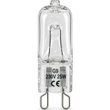 YFS Bir Çok Marka Ile Uyumlu Aspiratör Davlumbaz Fırın G9 230V 25W Halojen Ampül 1 Adet