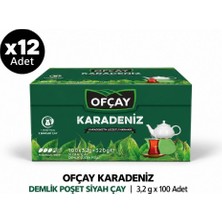 Ofçay Karadeniz Demlik Poşet Siyah Çay 3,2 G x 100 Adet-12\'li Koli