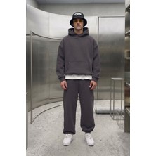 Gothamvibes Erkek Chill Lastikli Paça Antrasit Eşofman Altı