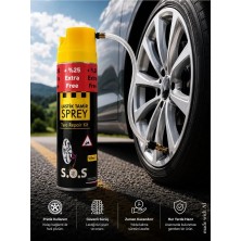 Mastercare S.o.s Lastik Tamir Spreyi 500ML ( Otomobil-Suv-Motosiklet Vb.) - Acil Durum Lastik Onarıcı ve Şişirici Sprey