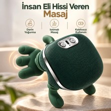 Robeve Isıtmalı El Şekilli Taşınabilir Şarjlı Masaj Cihazı- Insan Eli Hissi Veren Boyun, Sırt , Omuz , Bacak Masaj Cihazı Masaj Aleti Taşınabilir Kablosuz Yoğurmalı Masaj Cihazı Masaj Aleti