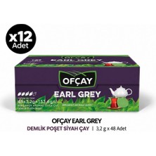 Ofçay Earl Grey Demlik Poşet Siyah Çay 3,2 G x 48 Adet-12\'li Koli