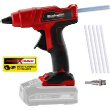 Einhell Akülü Silikon Mum Tabancası TE-CG 18 Li-Solo 4522200 | PXC | 18 V | maks. 170 °C | 120 saniye ısınma süresi | 5 x 11 mm tutkal çubuğu | düz nozul | akü hariç