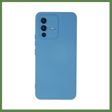Bezos Vivo V23 5g Kılıf Nano Içi Kadife Silikon - Mavi HB006