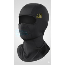 Flex Allah Yazılı Premium Gold Reflektörlü  Kar Maskesi Balaklava Balaclava Motorsiklet Scooter Bisiklet Spor Nefes Alınabilen Motorcu