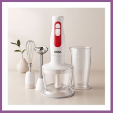 Bezos El Blender Seti (Doğrayıcı, Mixer, Blender) - 2 Kademe, 600ML Hazne, 700ML Ölçü Kabı Rengaren