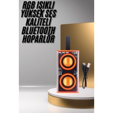 Hcc Trend Şeffaf Taşınabilir Bluetooth Hoparlör Uzun Ömürlü Çift Hoparlörlü