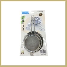 Bezos 3'li Metal Süzgeç 14-16-18 cm Za