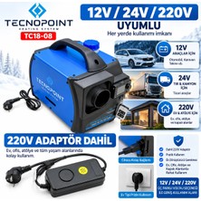Tecnopoint TC18-08 5 kW Çanta Tipi Dizel Isıtıcı 12V 24V 220V Bluetooth Adaptörlü Kumandalı
