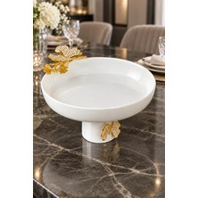 May Home Pırlanta Kelebek Porselen Ayaklı Sunumluk Kase & Salata Meze Meyve Sunumluğu