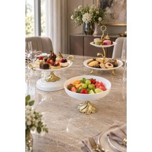 May Home 3'lü Porselen Modern Tabak Kase Sunum Seti & Salata Yemek Meze Ikramlık Servisliği