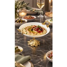 May Home Ayaklı Kulplu Porselen Yüksek Kase & Salata Meze Ikramlık Servislik