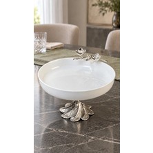 May Home Firuze Metal Ayaklı Porselen Kase &salata Meze Sunumluğu