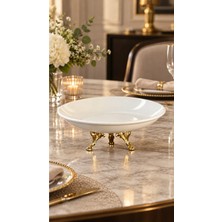 May Home Metal Ayaklı Porselen Sunumluk Kasesi & Salata Meze Meyve Servisliği