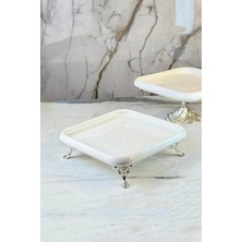May Home Porselen Modern Ayaklı Sunum Tabağı