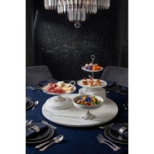 May Home 3'lü Porselen Modern Tabak Kase Sunum Seti & Salata Yemek Meze Ikramlık Servisliği