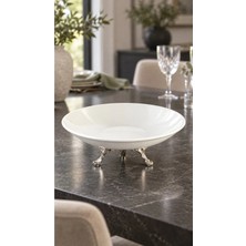 May Home Metal Ayaklı Porselen Sunumluk Kasesi & Salata Meze Meyve Servisliği