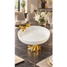 May Home Porselen Salata Meze Sunum Kasesi & Metal Ayaklı Servislik Firuze
