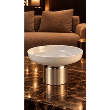 May Home Metal Ayaklı Porselen Sunumluk Servislik Kase