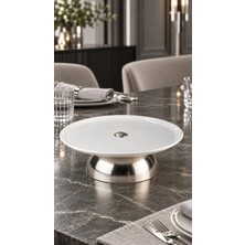 May Home Metal Hun Ayaklı Porselen Sunum Tabağı