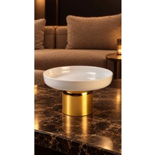 May Home Metal Ayaklı Porselen Sunumluk Servislik Kase