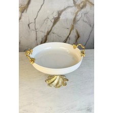 May Home Lüks Porselen Ayaklı Salata Kasesi