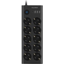 Magicool Ifk Fulltech FTR14 Type-C Girişli Akım Korumalı 10’lu Priz, 3 USB