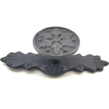 Magicool Ifk Antika Tarz Dekoratif Pirinç Çiçek Düğme - 27X70 Mm, Oksit