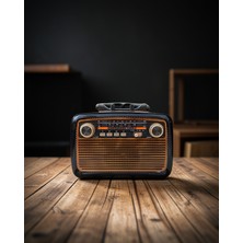 A-Luxe Bluetoothlu Ahşap Tasarım Nostalji Radyo Ucznostaljikr3
