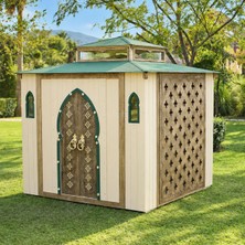 Mandu Ahşap Mescit 5 Kişilik – Prefabrik Küçük Cami, Bahçe ve Tesis Için Namaz Odası