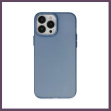 Bezos iPhone 14 Pro Uyumlu Kılıf Modos Metal Kapak - Lacivert Bhs