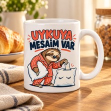 Ulu Pazarlama Uykuya Mesai Tasarımlı Porselen Kupa - Model 710