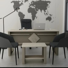 Prestij Sehpali Ofis Masası, Büro Takımı, Çalıma Masası, Sehpa (Sandalye ve Aksesuarlar Dahil Değildir)