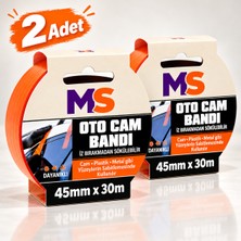 Monosepet 2 Adet Araba Araç Dayanıklı Oto Cam Bandı 45 mm x 30 Metre Sabitleme Tamir Iz Bırakmaz Güçlü Bantı