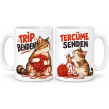 Defne Store Trip ve Tercüme 2'li Porselen Kupa Seti - Model 743 Dfnbez