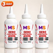 Monosepet 3 Adet Beyaz Hazır Derz Arası Tamir Dolgusu 220 gr Fayans Seramik Mermer Yenileyici Yenileme Dolgu