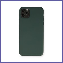 Nida iPhone 11 Pro Max Kılıf Nano Içi Kadife Silikon - Koyu Yeşil Nıda