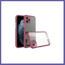 Nida iPhone 11 Pro Kılıf Miami Şeffaf Silikon - Fuşya Nıda