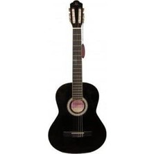 Mythriva Siyah Klasik Gitar, 4/4 Boyutunda, Sap Ayarlı