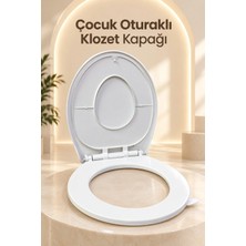 Argesco Mühendislik Çocuk Oturağı Entegre Beyaz Aile Klozet Kapağı