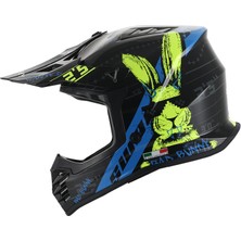Sway 618 Bunny Gloss Black Blue Çocuk Kaskı